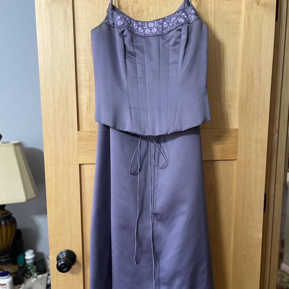 Purple formal bridesmaid dress